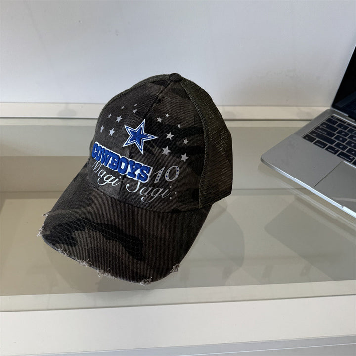 Men's Distressed Camouflage Graphic Baseball Cap Stornfield