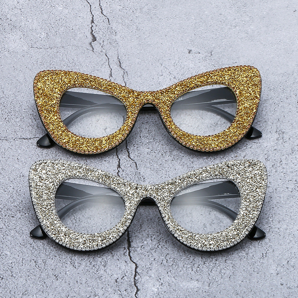 Ladies Glamorous Cat-Eye Sunglasses with Rhinestone Decoration Stornfield