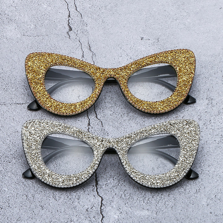 Ladies Glamorous Cat-Eye Sunglasses with Rhinestone Decoration Stornfield