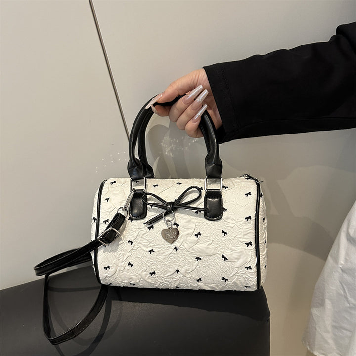 Quilted Bow-Detail Mini Handbag