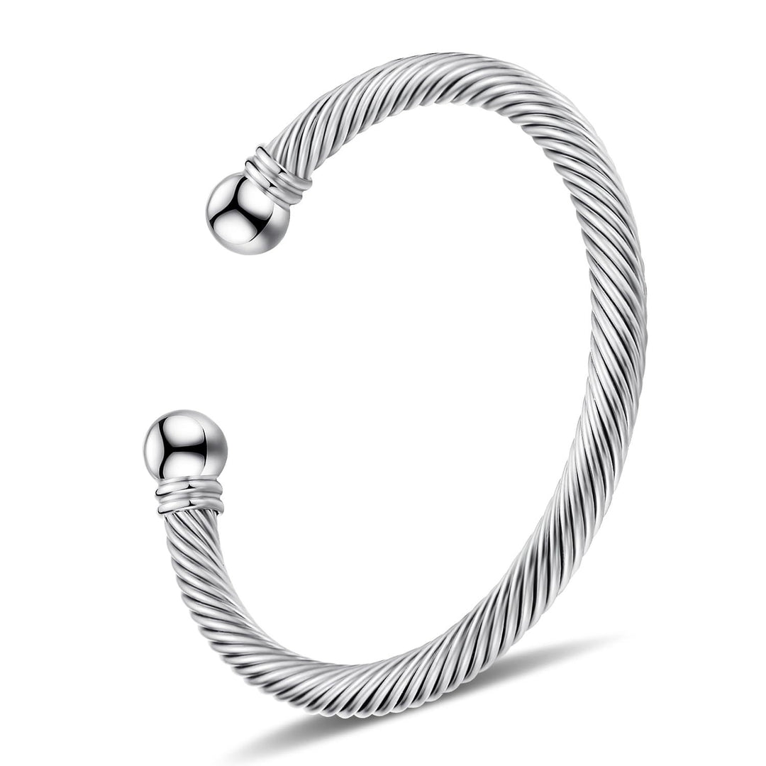 Twisted Cable Design Cuff Bracelet Stornfield