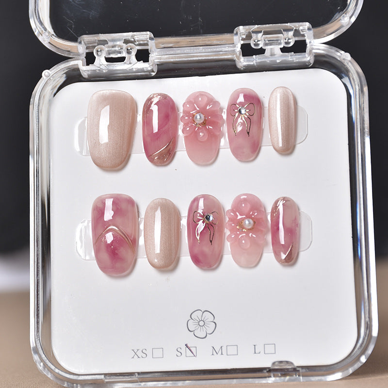 Decorative Floral Press-On Nail Set Stornfield