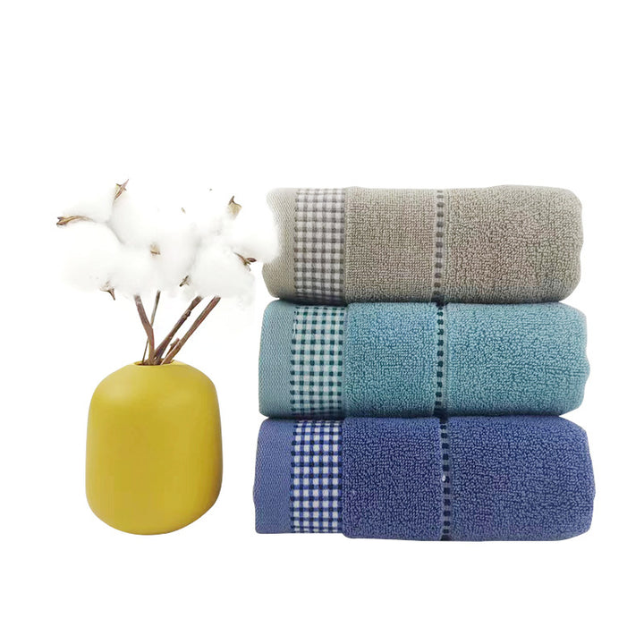 Terry Bath Towel with Fine Check Border Stornfield