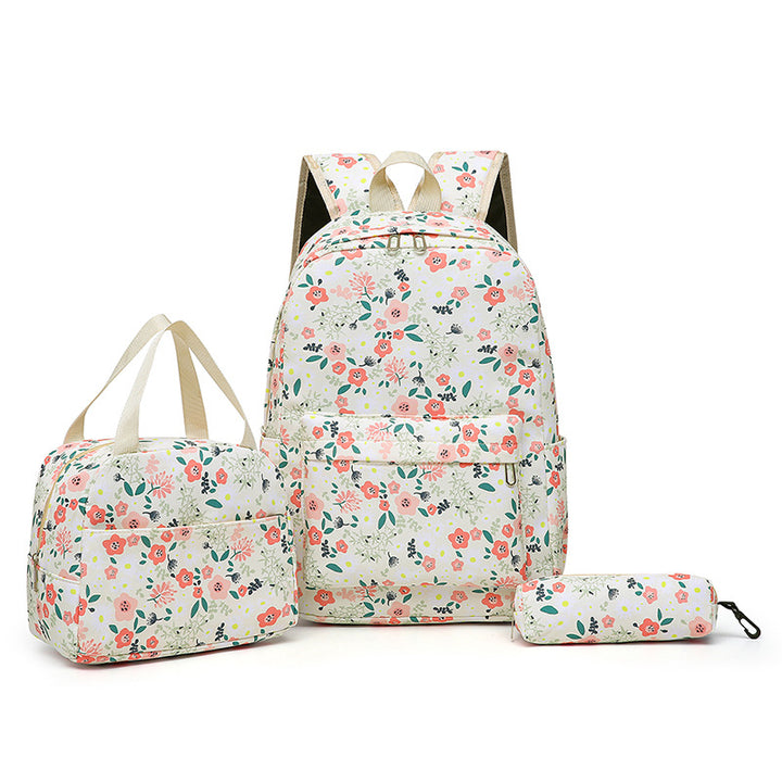 Backpack set with unique floral design and practical compartments Stornfield