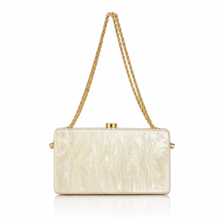 Elegant Textured Acrylic Clutch