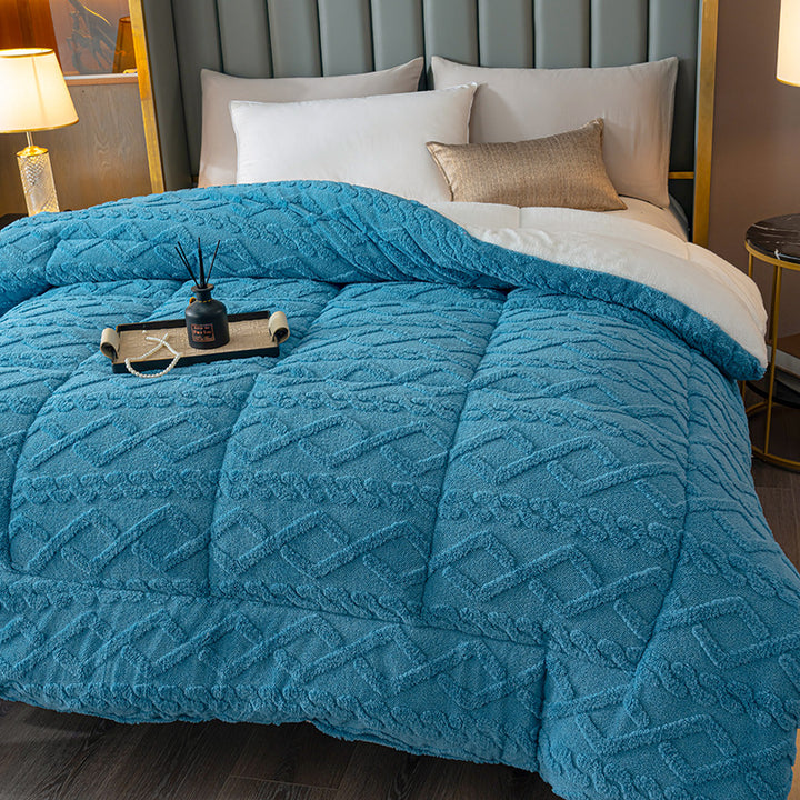 Plush Textured Quilted Blanket