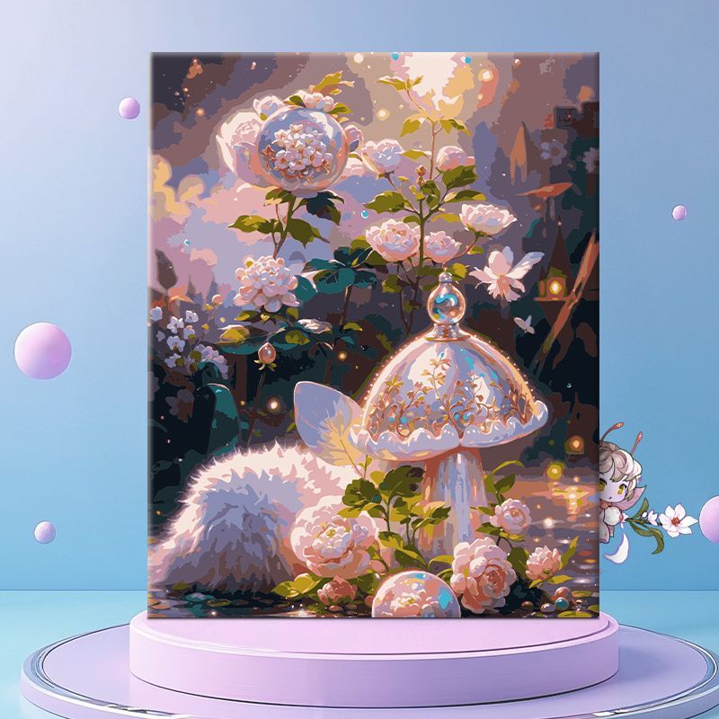 Whimsical Floral Fantasy Canvas Wall Art Stornfield