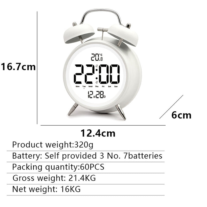 Digital alarm clock with large LED digits and temperature sensor Stornfield