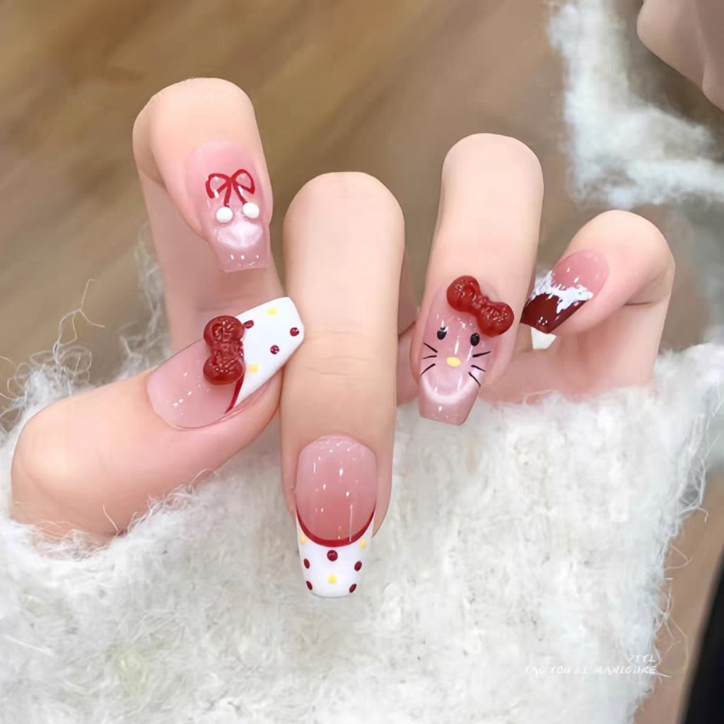 Glamorous artificial nails with playful 3D designs Stornfield