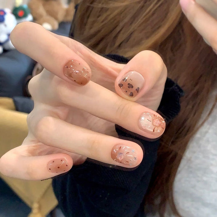 Artisan Floral Press-On Nail Set Stornfield