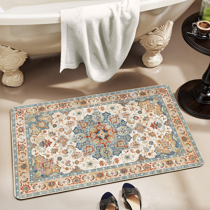 Floral-Patterned Luxury Bath Mat Stornfield