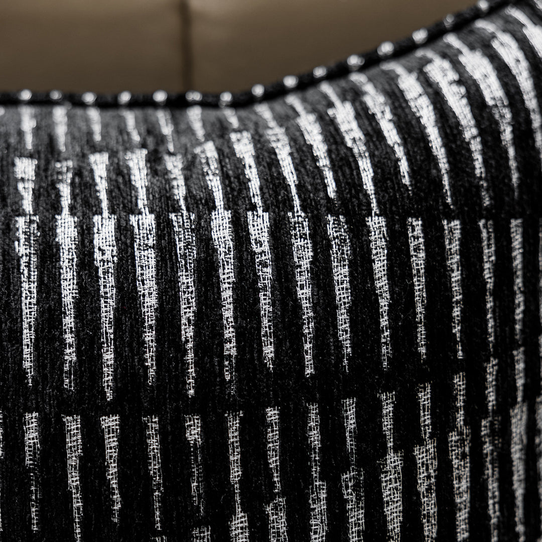 Designer decorative pillow with modern line pattern