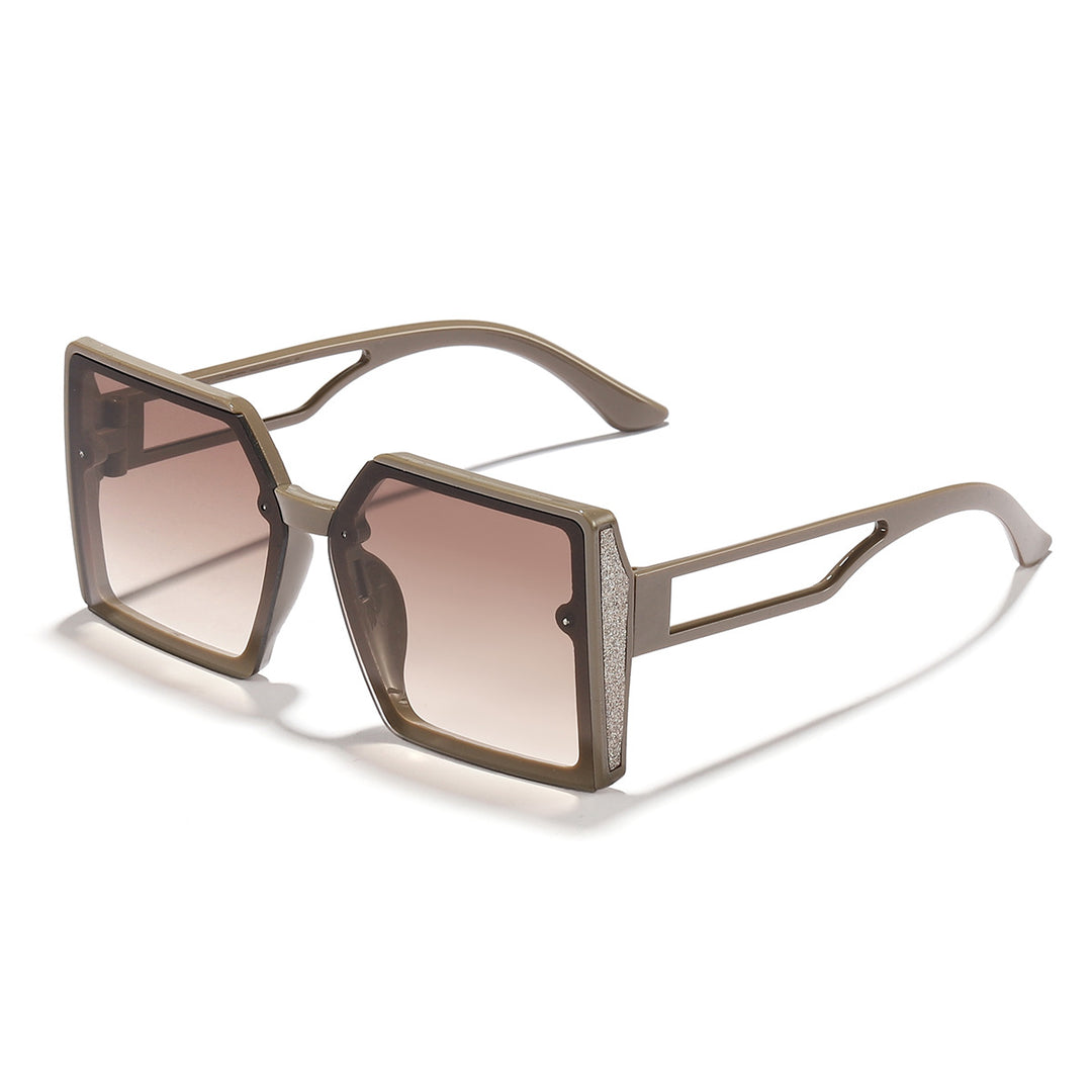 Women's sunglasses with unique square frame and sparkling accent Stornfield