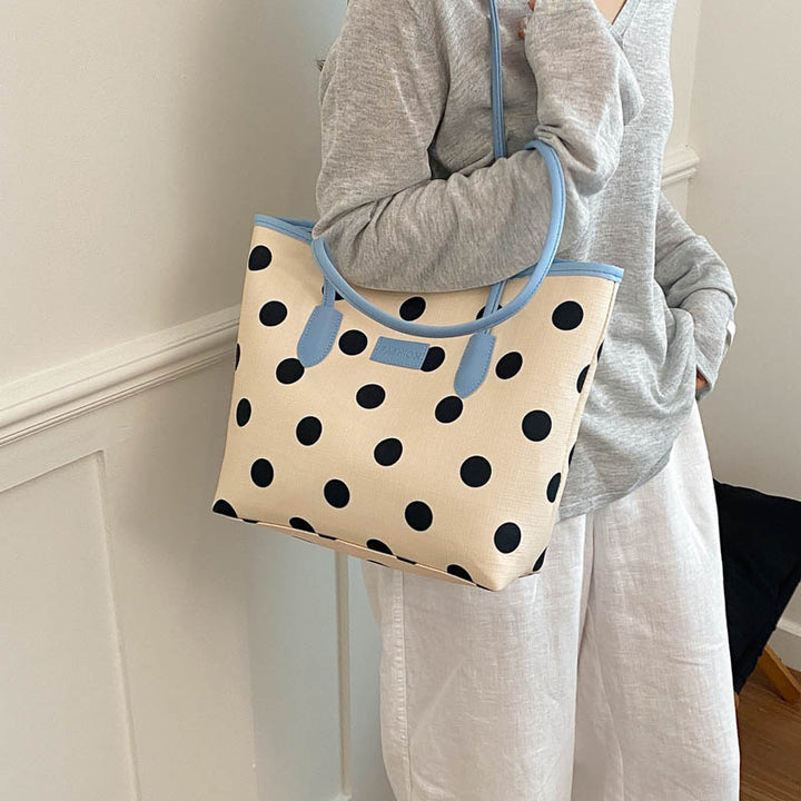 Polka Dot Patterned Tote Bag