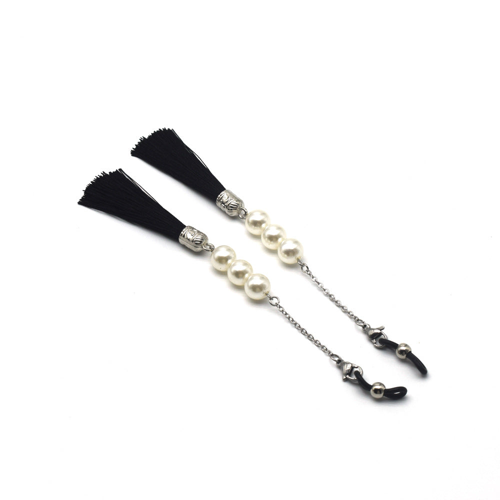 Elegant Tassel Pearl Eyewear Holder Stornfield