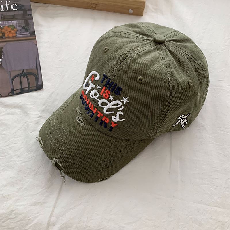 Men's Distressed Embroidered Baseball Cap Stornfield