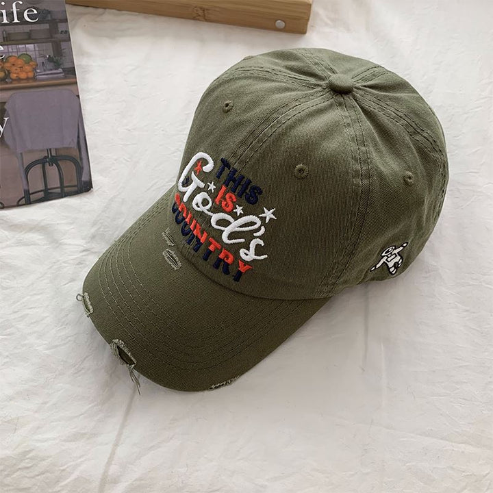 Men's Distressed Embroidered Baseball Cap Stornfield