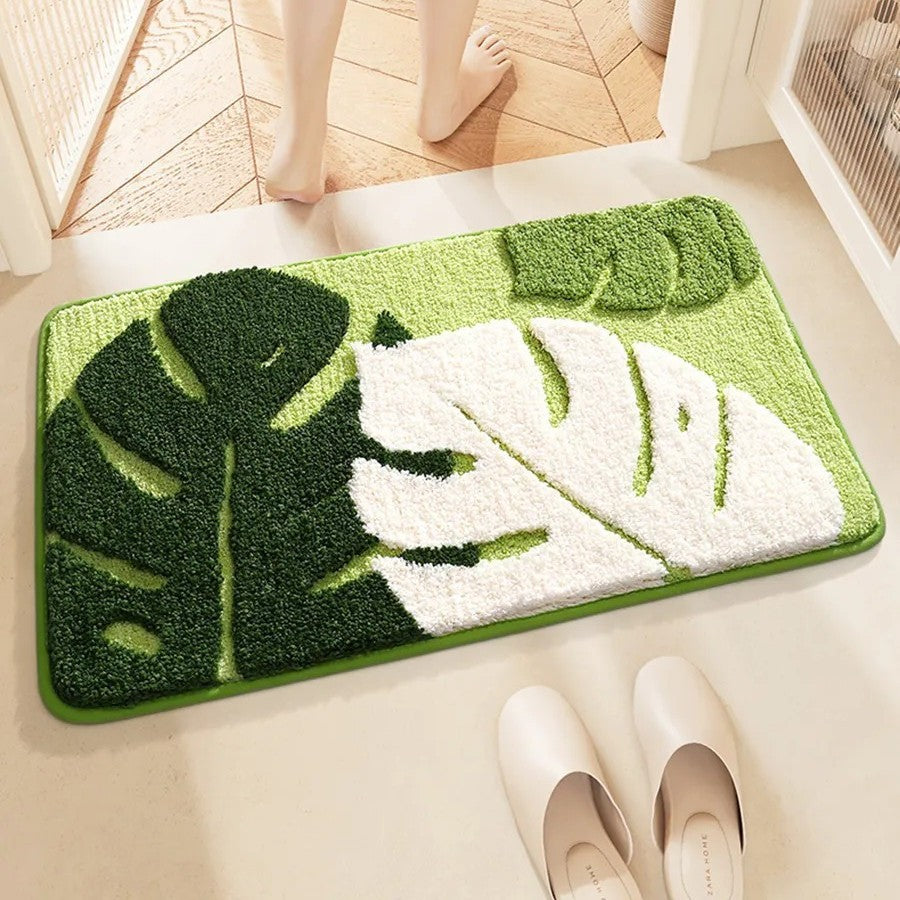 Soft Textured Abstract Pattern Bath Mat