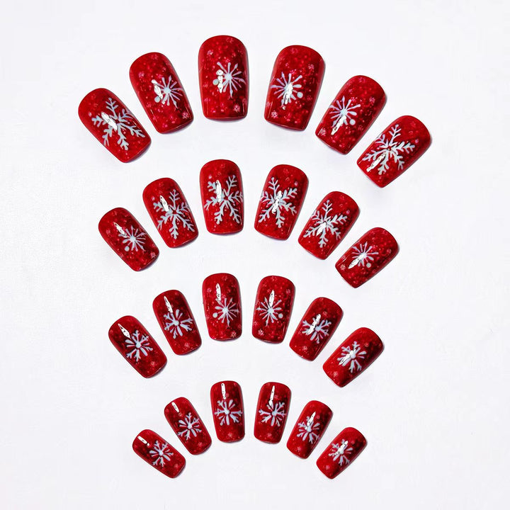 Creative Nail Art with Festive Snowflake Design Stornfield