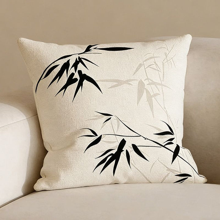 Bamboo-Patterned Decorative Throw Pillow