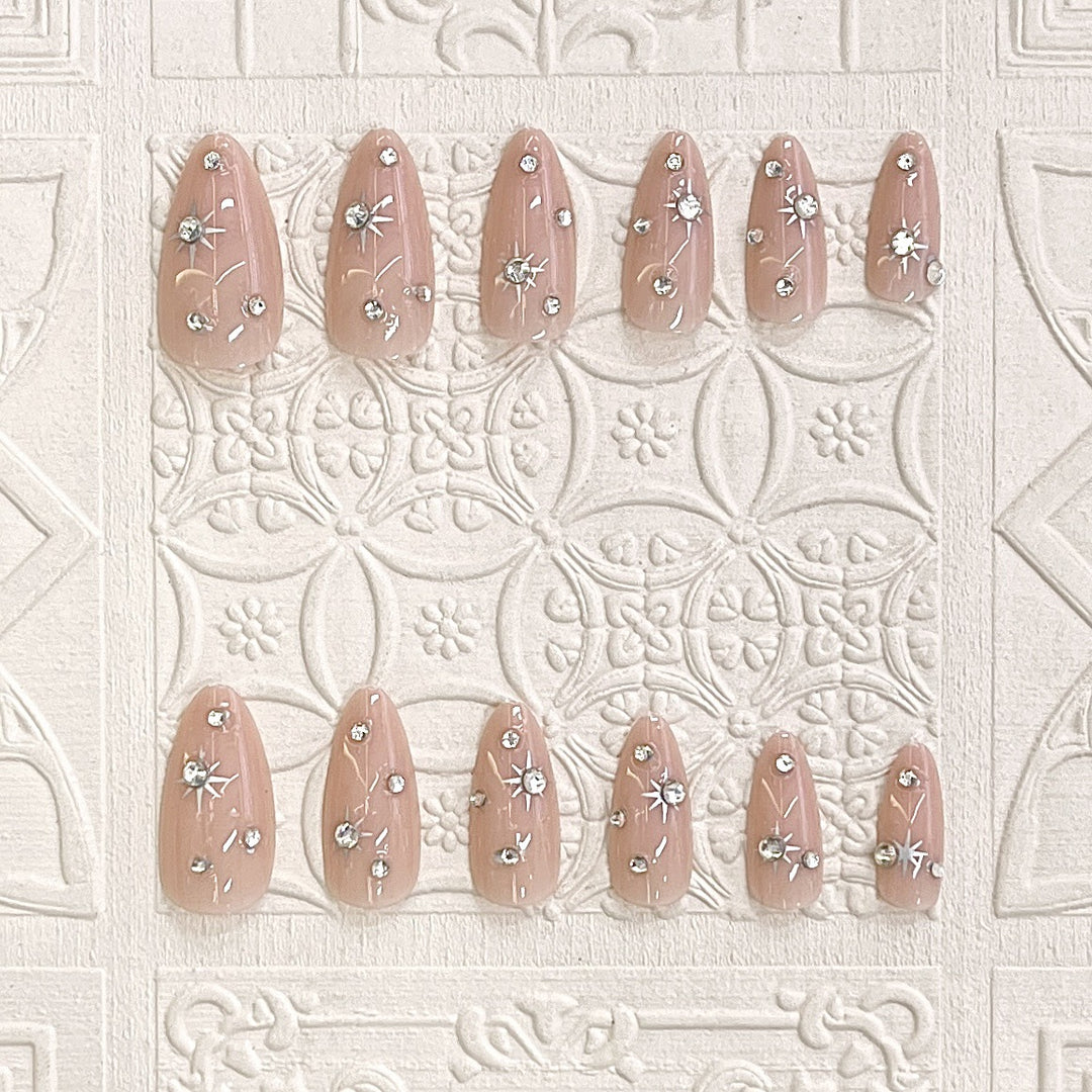 Elegant Decorative Press-On Nail Tips Stornfield