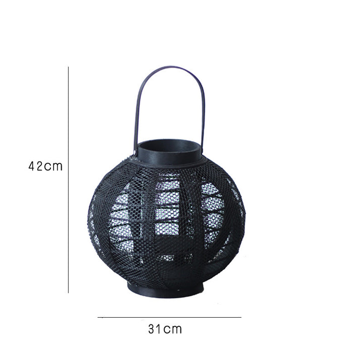 Decorative metal lantern with handle Stornfield