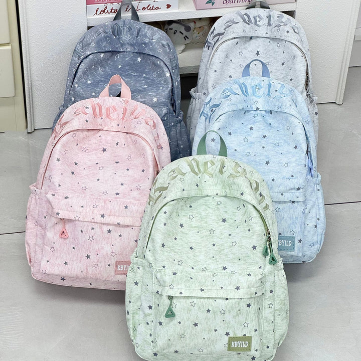 Stylish Star-Embellished Corduroy Backpack Stornfield