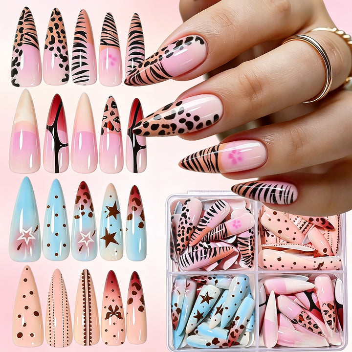 Artistic Long Stiletto Press-On Nail Set Stornfield