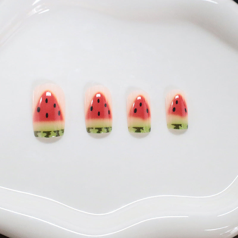 Watermelon-Themed Nail Art Stornfield