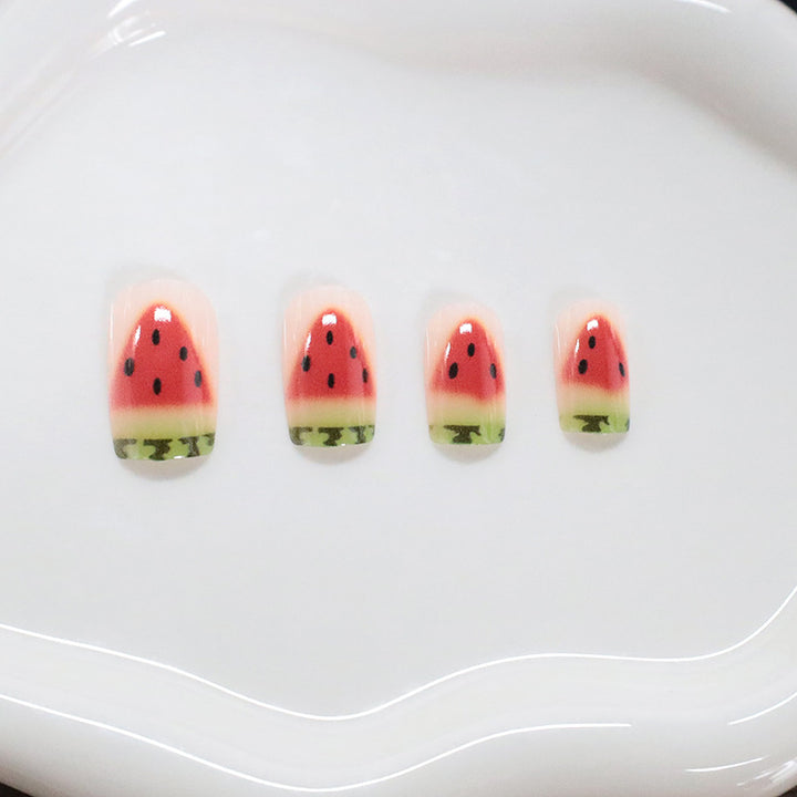 Watermelon-Themed Nail Art Stornfield