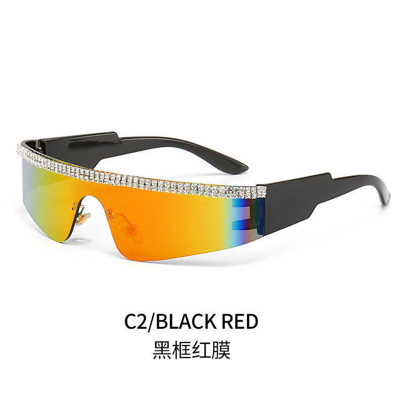 Women's Fashion Glamour Sunglasses with Rhinestone-Embellished Frame Stornfield