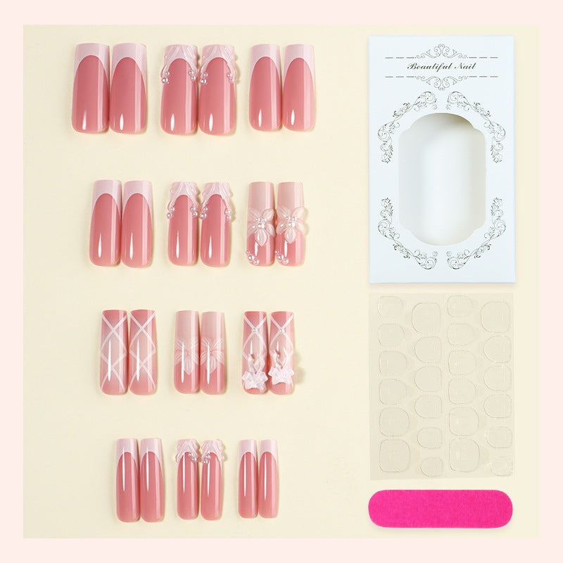 Nail set with elegant flower and glitter decorations Stornfield