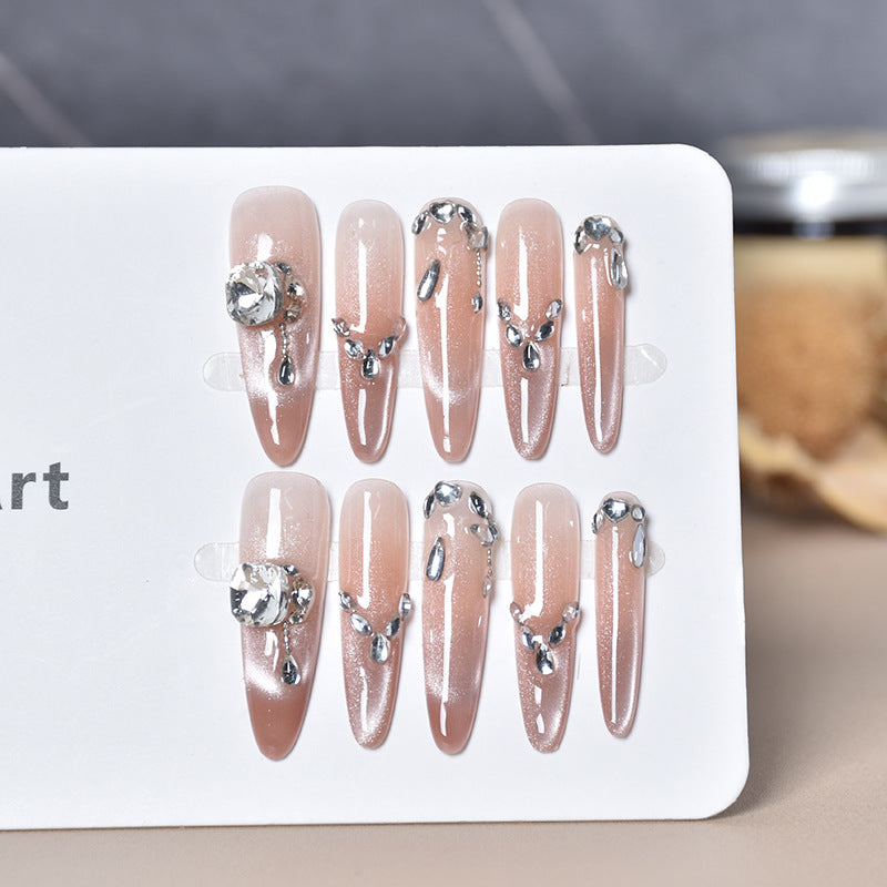 Luxury Rhinestone-Accented Stiletto Press-On Nails Stornfield
