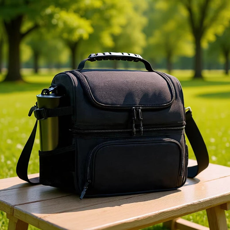 Insulated Lunch Bag with Multiple Compartments and Bottle Holder Stornfield