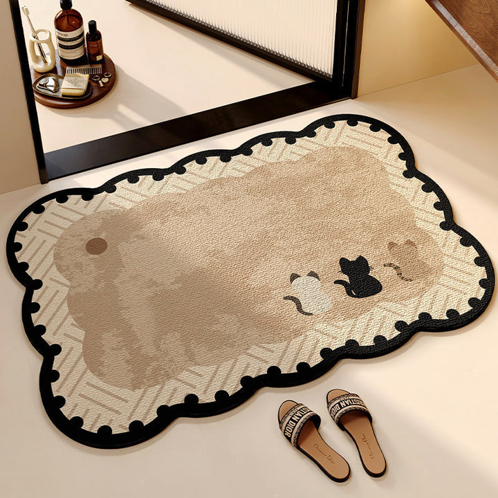 Decorative Cat-Shaped Bath Mat