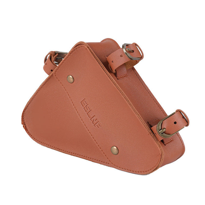 Vintage Leather Tool Roll Bike Handlebar Bag Stornfield