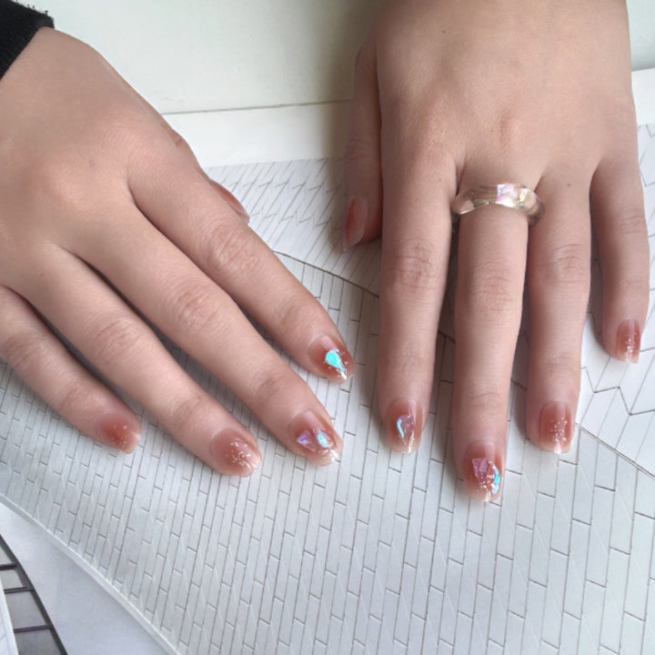 Artistic Nail Design Press-On Set with Crystal Accents Stornfield