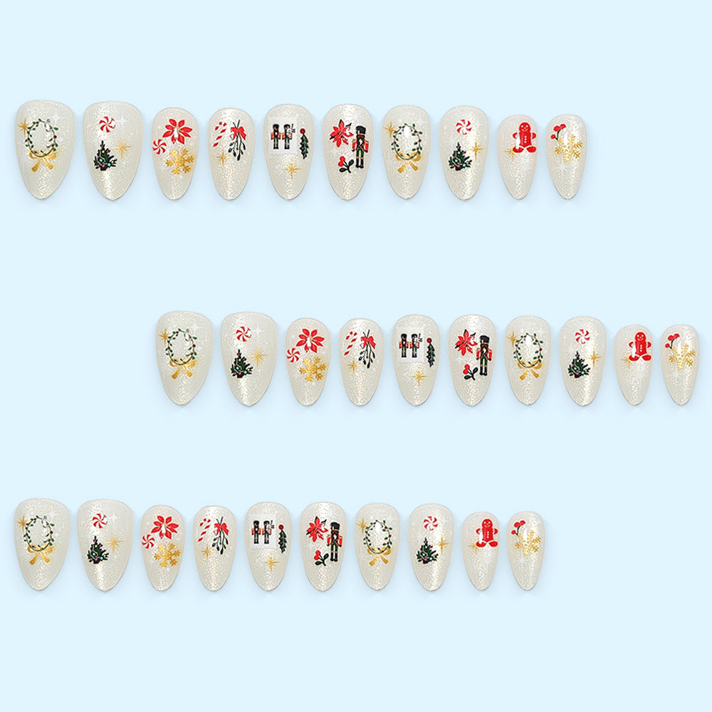 Artificial nails with festive Christmas designs Stornfield