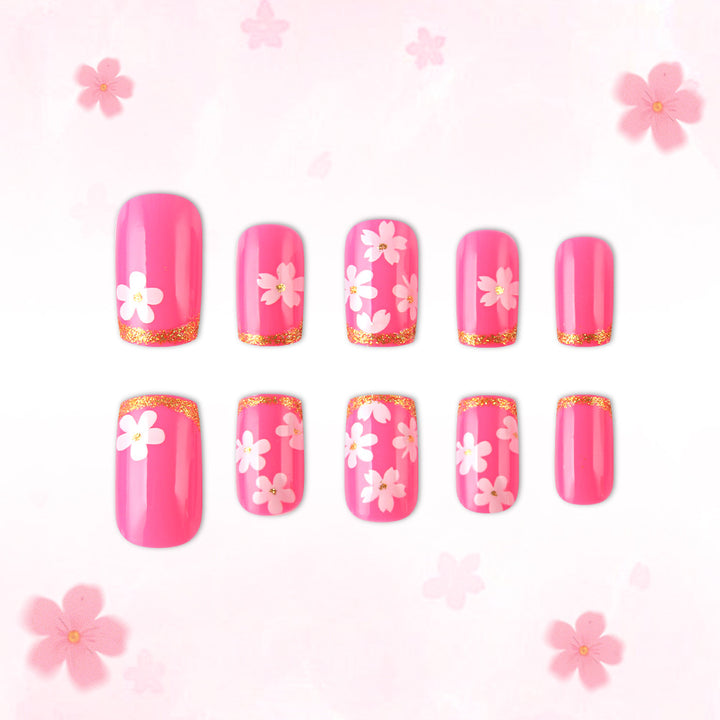 Floral Gel Nail Art Design Stornfield