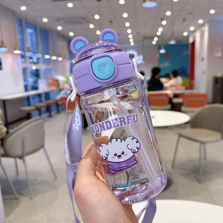 Ladies Playful waterproof drinking bottle with carrying strap Stornfield