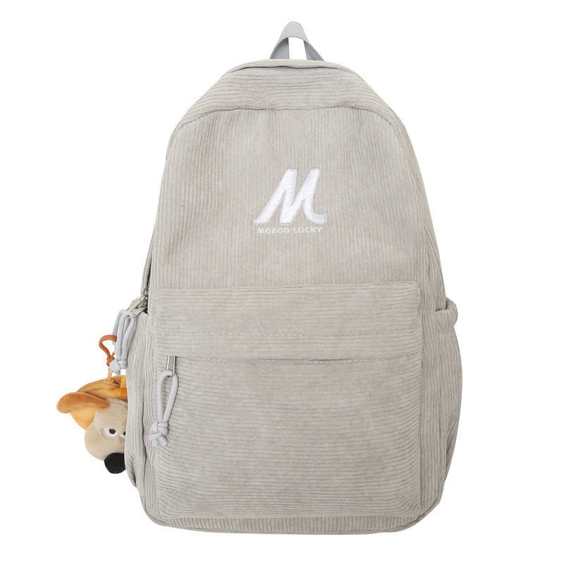 Casual Plush Textured School Backpack Stornfield