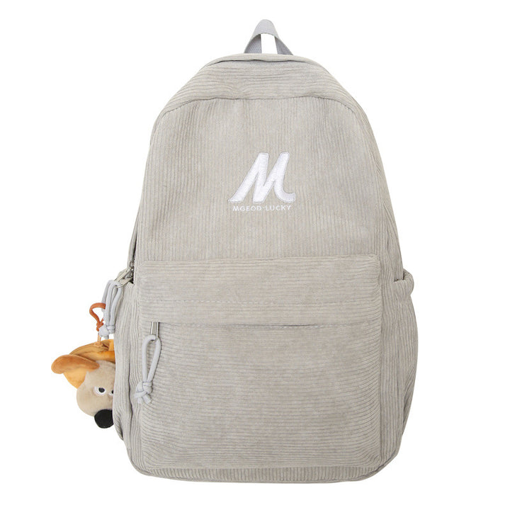 Casual Plush Textured School Backpack Stornfield