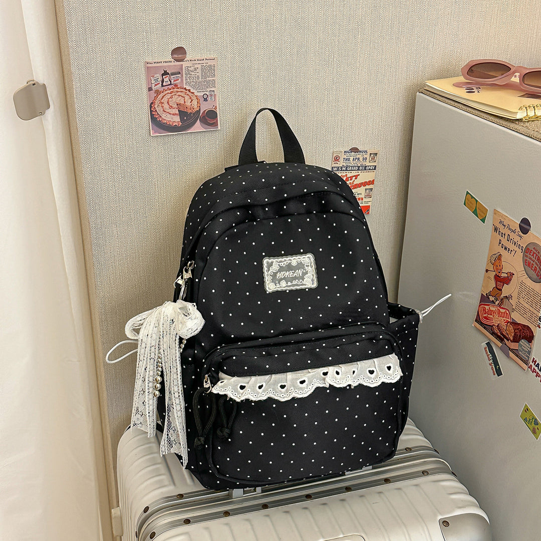 Charming Polka Dot Patterned Backpack Stornfield