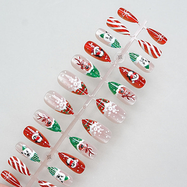 Festive Holiday Themed Press-On Nail Set Stornfield