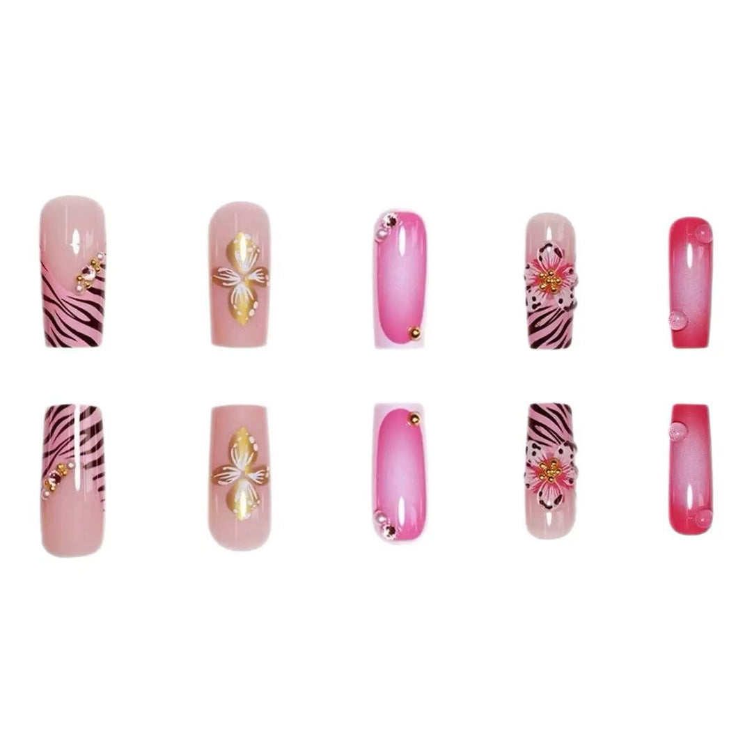 Decorative 3D Floral Nail Art Extensions Stornfield