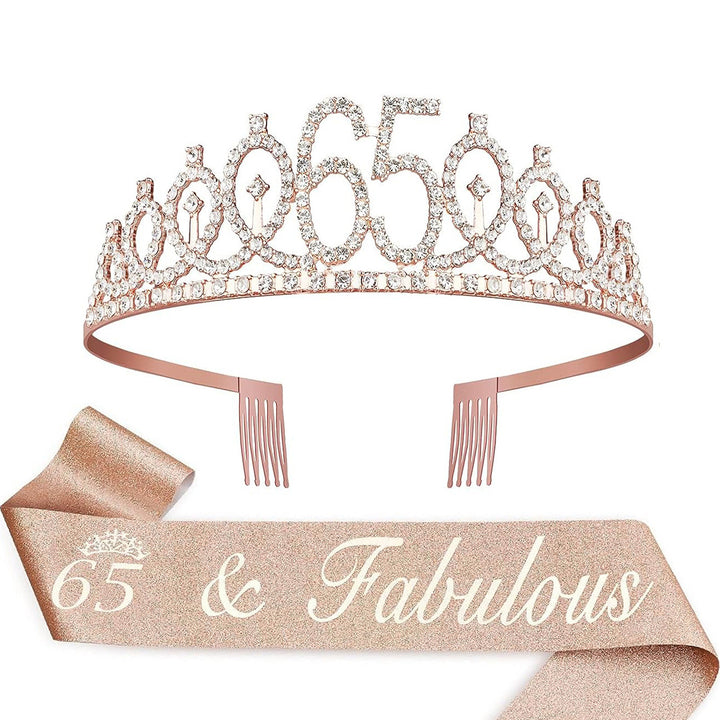 Ladies Crystal Princess Crown with 30 & Fabulous lettering Stornfield