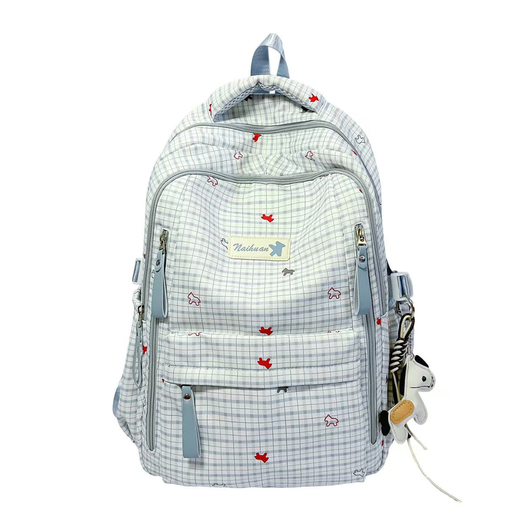 Stylish Grid Patterned Backpack Stornfield