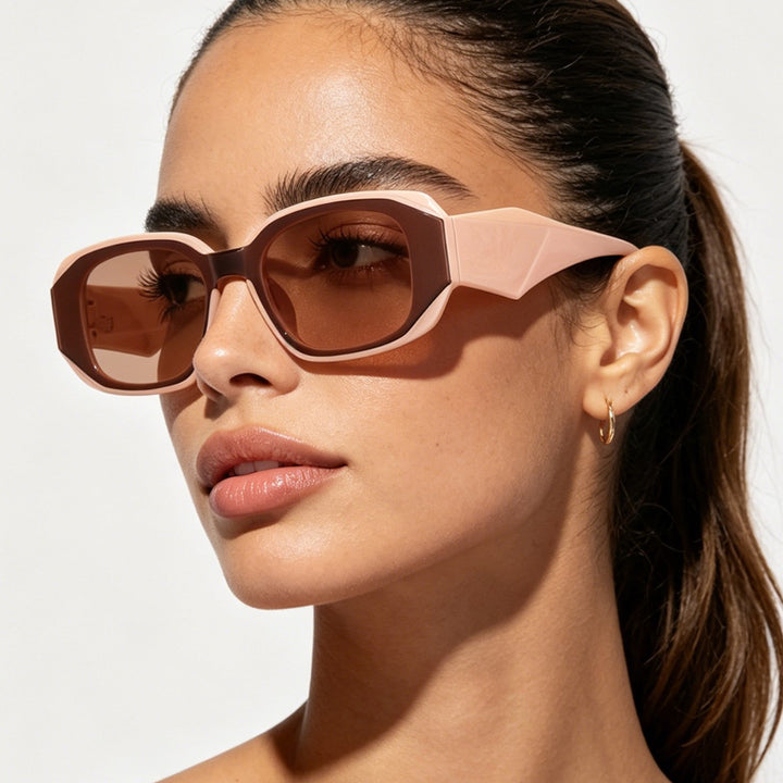 Ladies fashionable sunglasses in angular design with UV protection Stornfield