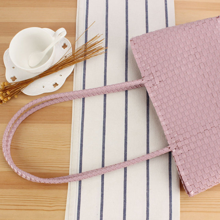 Handbag with Braided Design and Long Shoulder Straps Stornfield