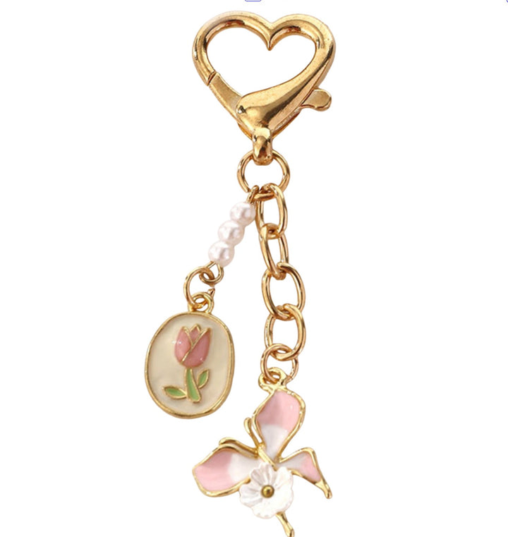Playful keychain in rose design Stornfield
